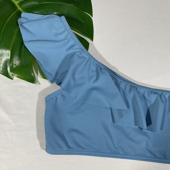 NEW Billabong [ Girls 14‎ ] Sol Searcher One Shoulder Bikini Top Periwinkle - Picture 4 of 11